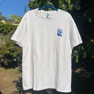 ADER ERROR white logo graphic knit crew neck short sleeve T-shirt